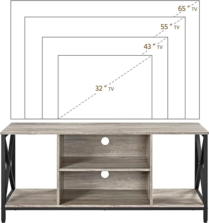 Media TV Console for Living Room - Assembly Dimensions