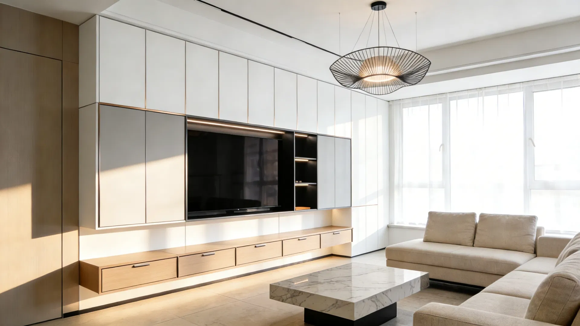 Wall-Mounted Support Media Console