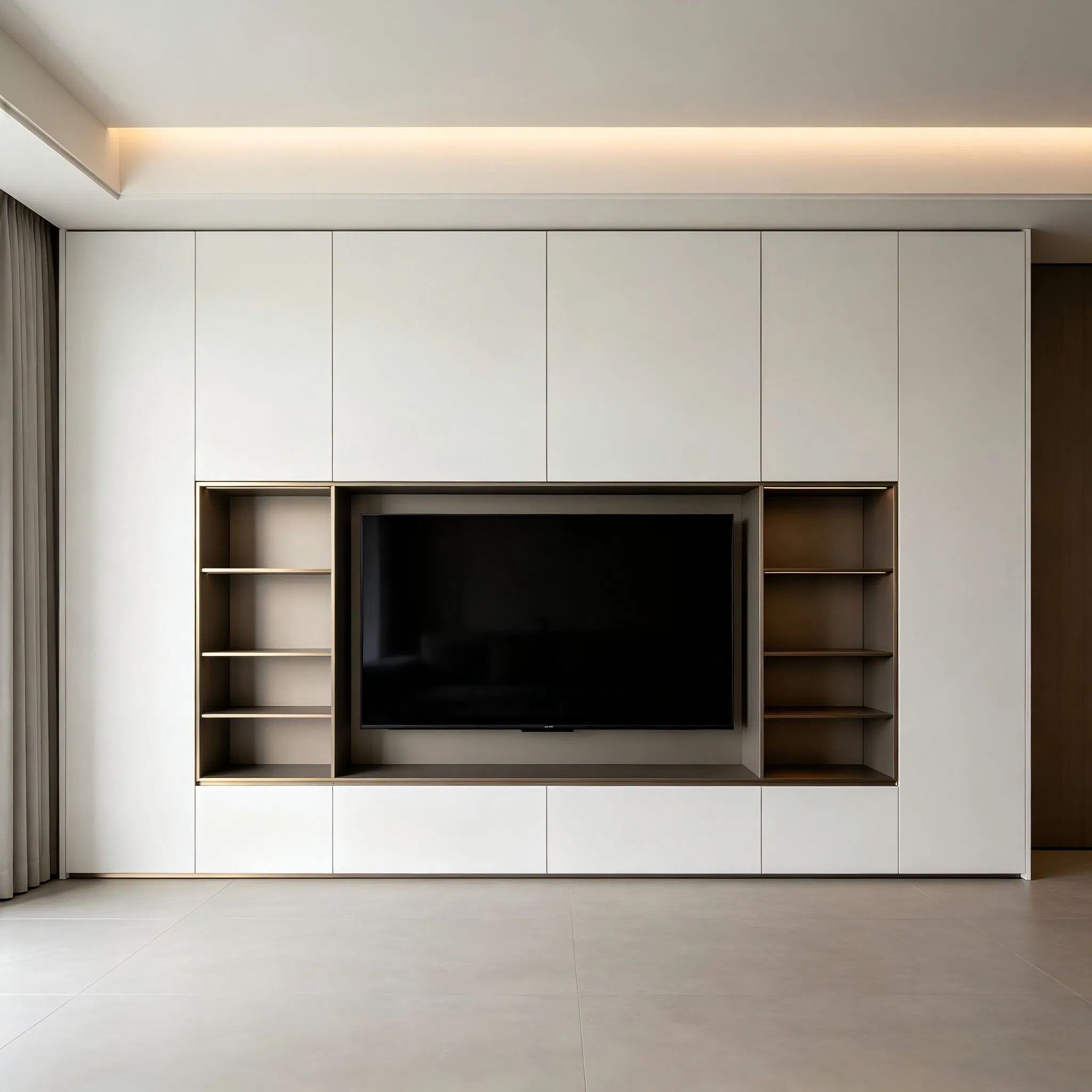 Wall-Mounted Matte / High Gloss Ultra-Matte Wood Grain Wall Mounted Media Console