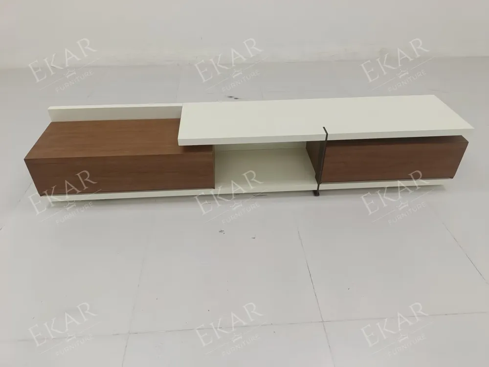 Horizon Linear Dual-Tone Media Console Close Up