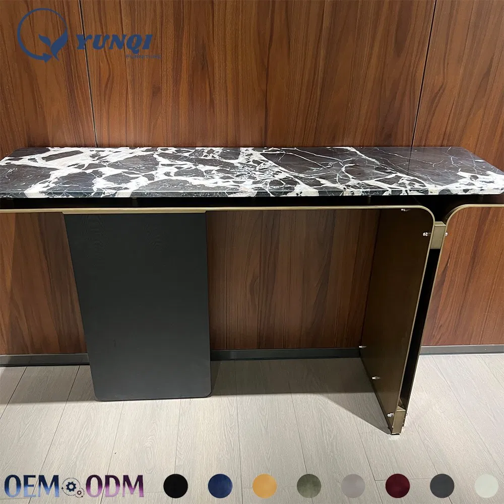 High-Quality Minimalist Design Custom-Made Modern Luxury Marble Fireplace Shelf-Style Console Tables Suitable for Corridors