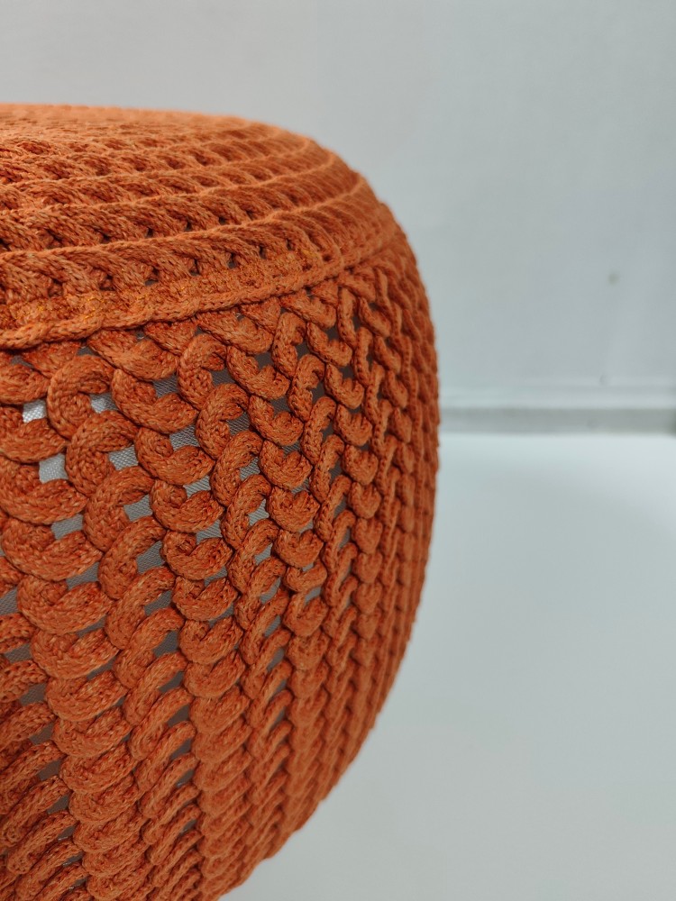 Knitted Stackable Foldable Pouf Ottoman Adjustable Soft Multifunctional Portable Stool for Bedroom Apartment Entry & Outdoor Use