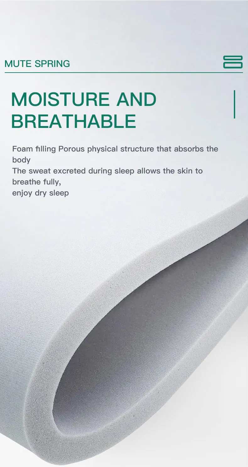 Removable Cover Pocket Spring Hotel Living Bedroom Furniture Memory Foam Bed Mattress