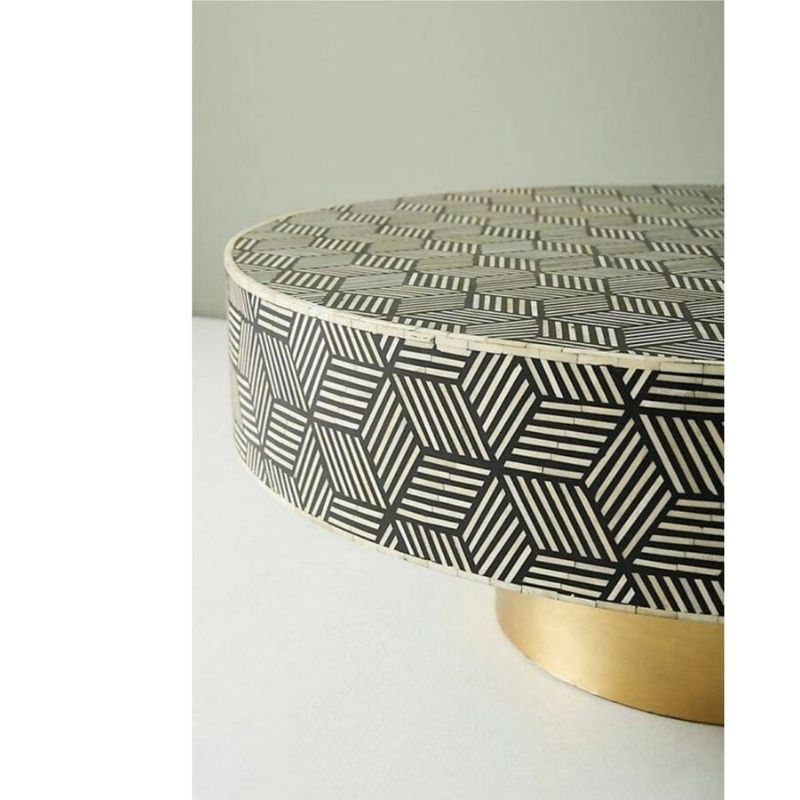Round Stool Storage Ottoman Detail 3
