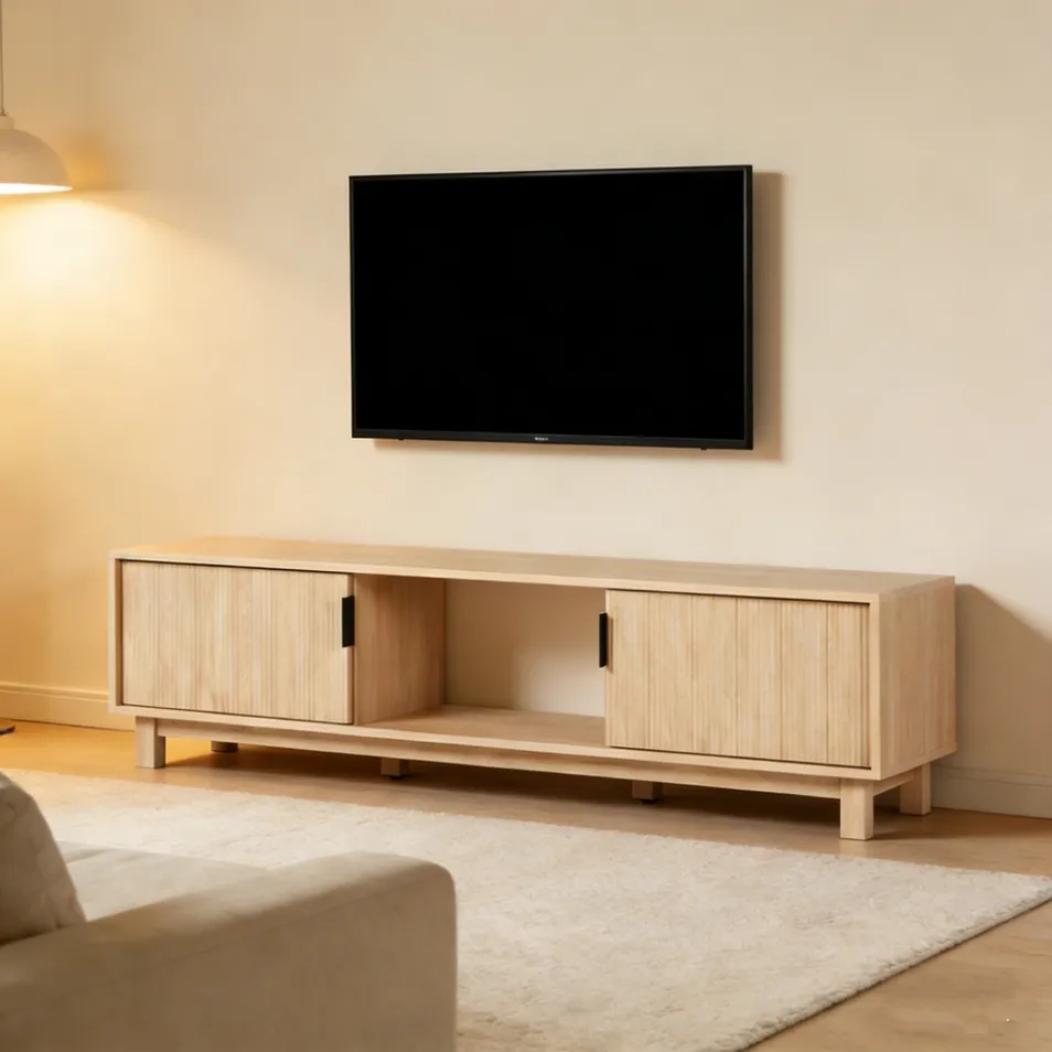 Medieval Walnut Media Entertainment Center, Media Console