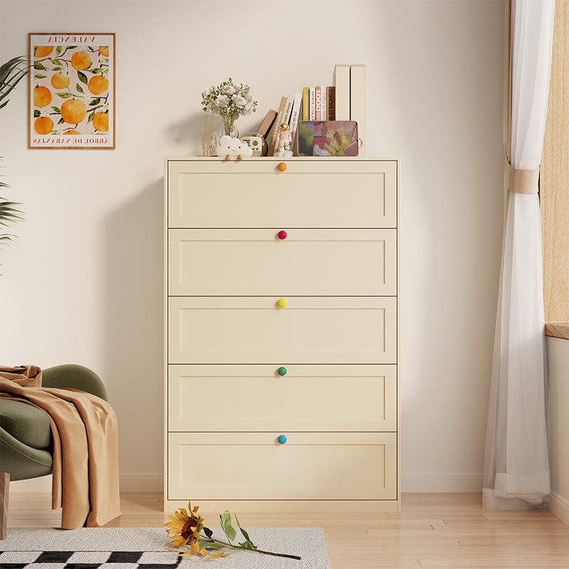 5-Drawer Modern Steel Storage Dresser | High-Capacity Multi-Use Cabinet with Silent Slides for Bedroom Living Room &amp; Hospital