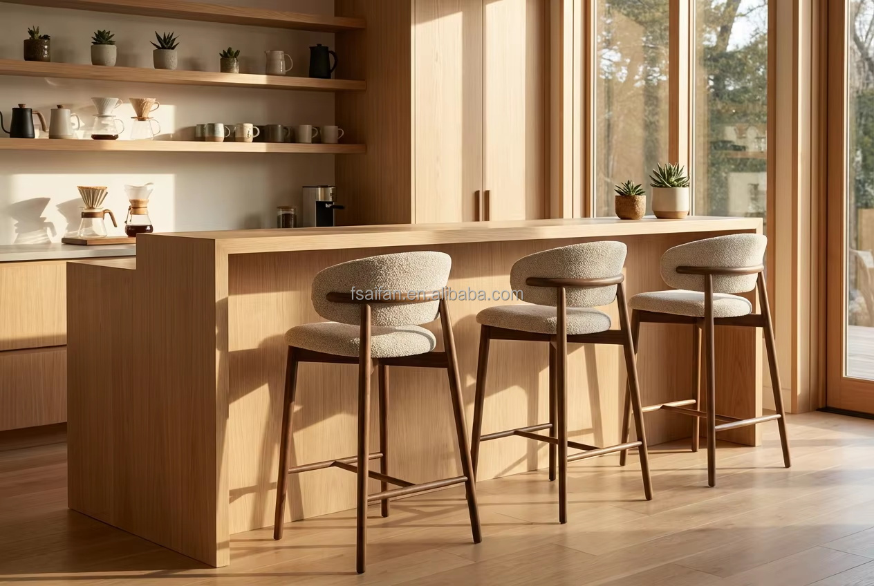 Modern Bar Stools For Kitchen Island, Luxury Velvet Counter Height Chairs With Backs, Breakfast Bar Stools For Home &amp; Commercial