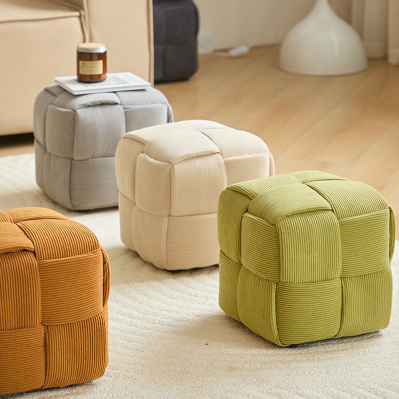 Modern light luxury multi-color velvet storage stool fabric ottoman for living room, hallway, and bedroom, factory wholesale