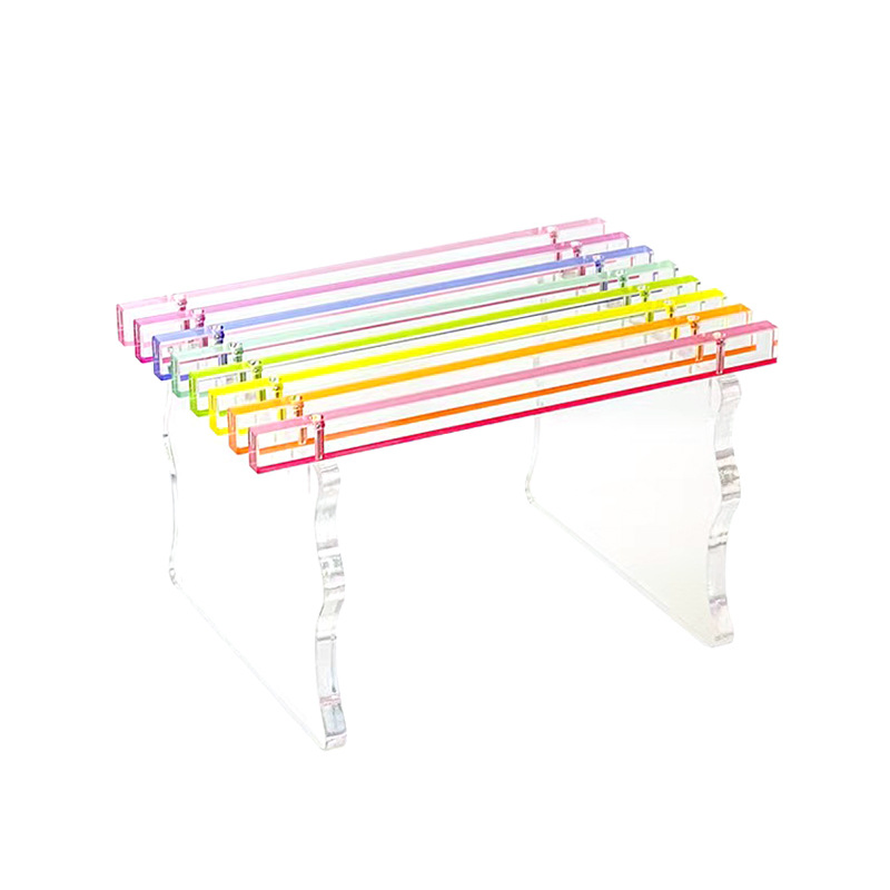 Acrylic Rainbow Stool Nordic Entryway Shoe Bench