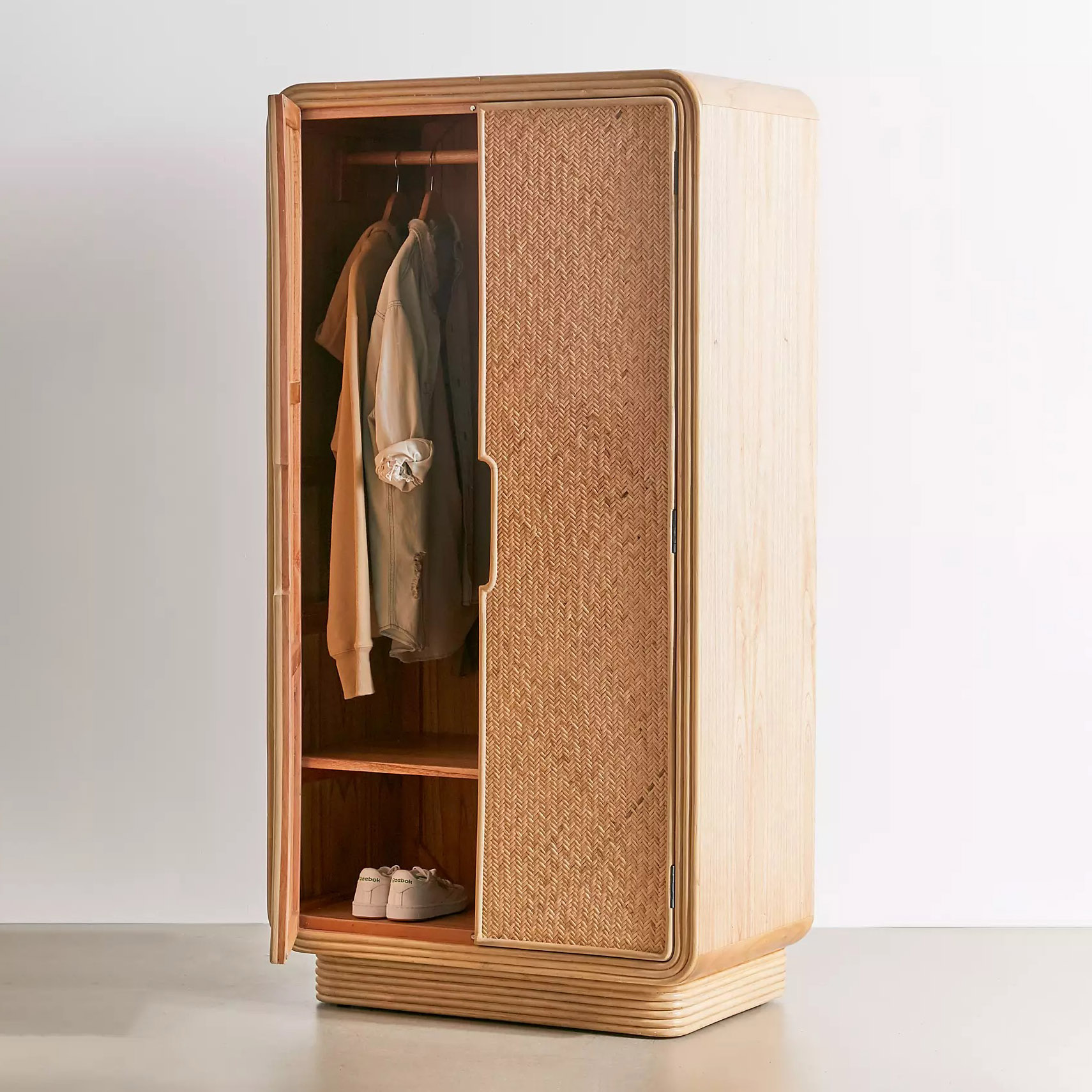Dresser for bedroom clothing armoire wardrobes stylish rattan clothes storage wardrobe dressers