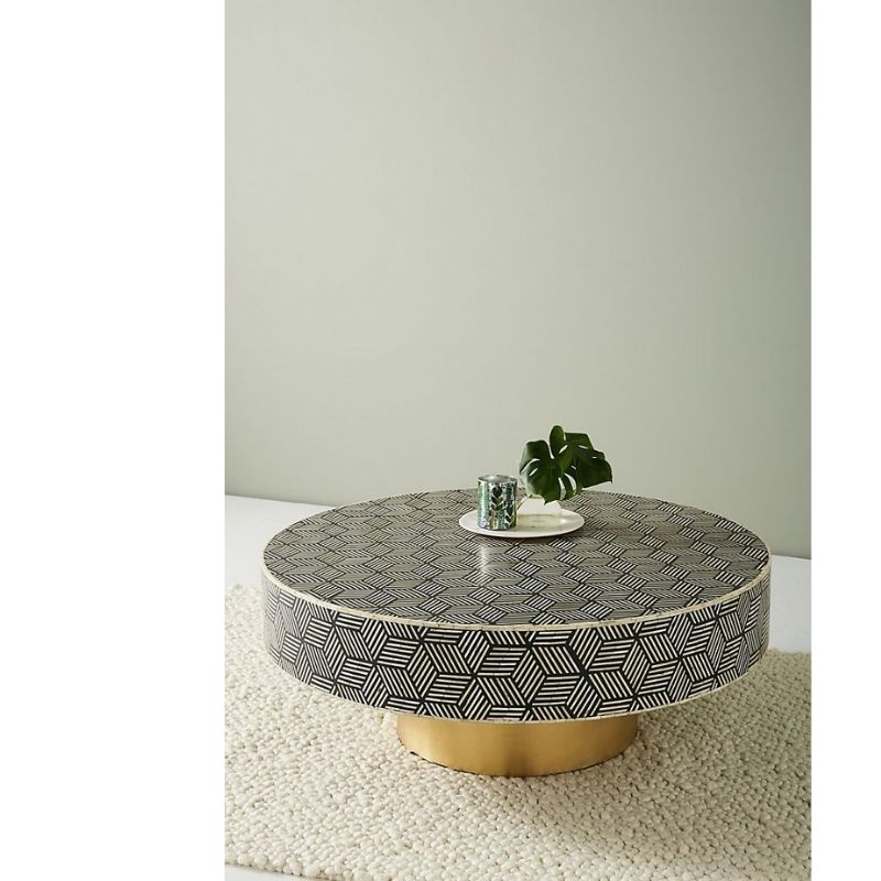 Kusum Art Customized Modern Solid Wood Bone Inlay Console Stools Ottomans with Storage for Bedroom Apartment School Use India