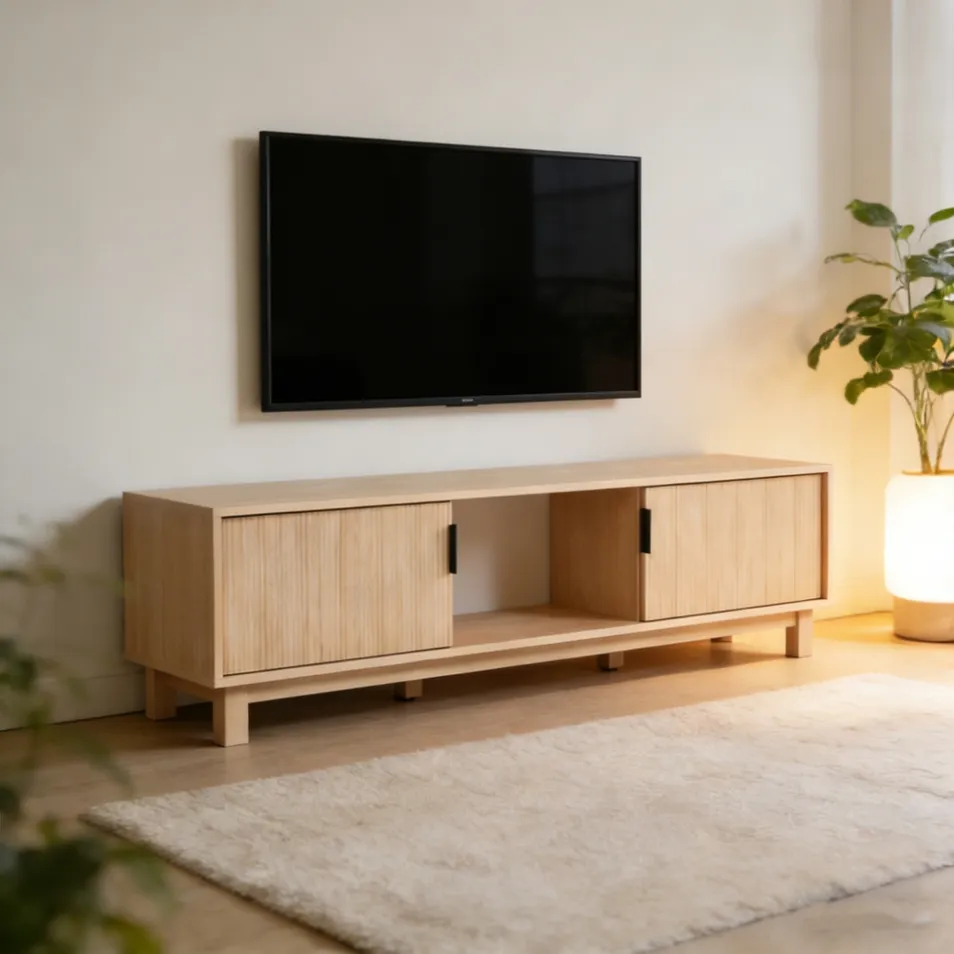Medieval Walnut Media Entertainment Center, Media Console