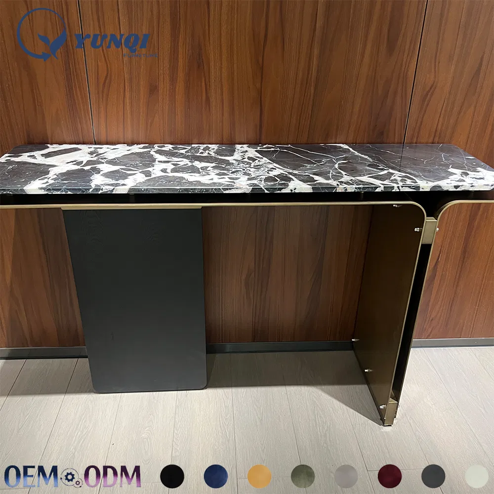 High-Quality Minimalist Design Custom-Made Modern Luxury Marble Fireplace Shelf-Style Console Tables Suitable for Corridors