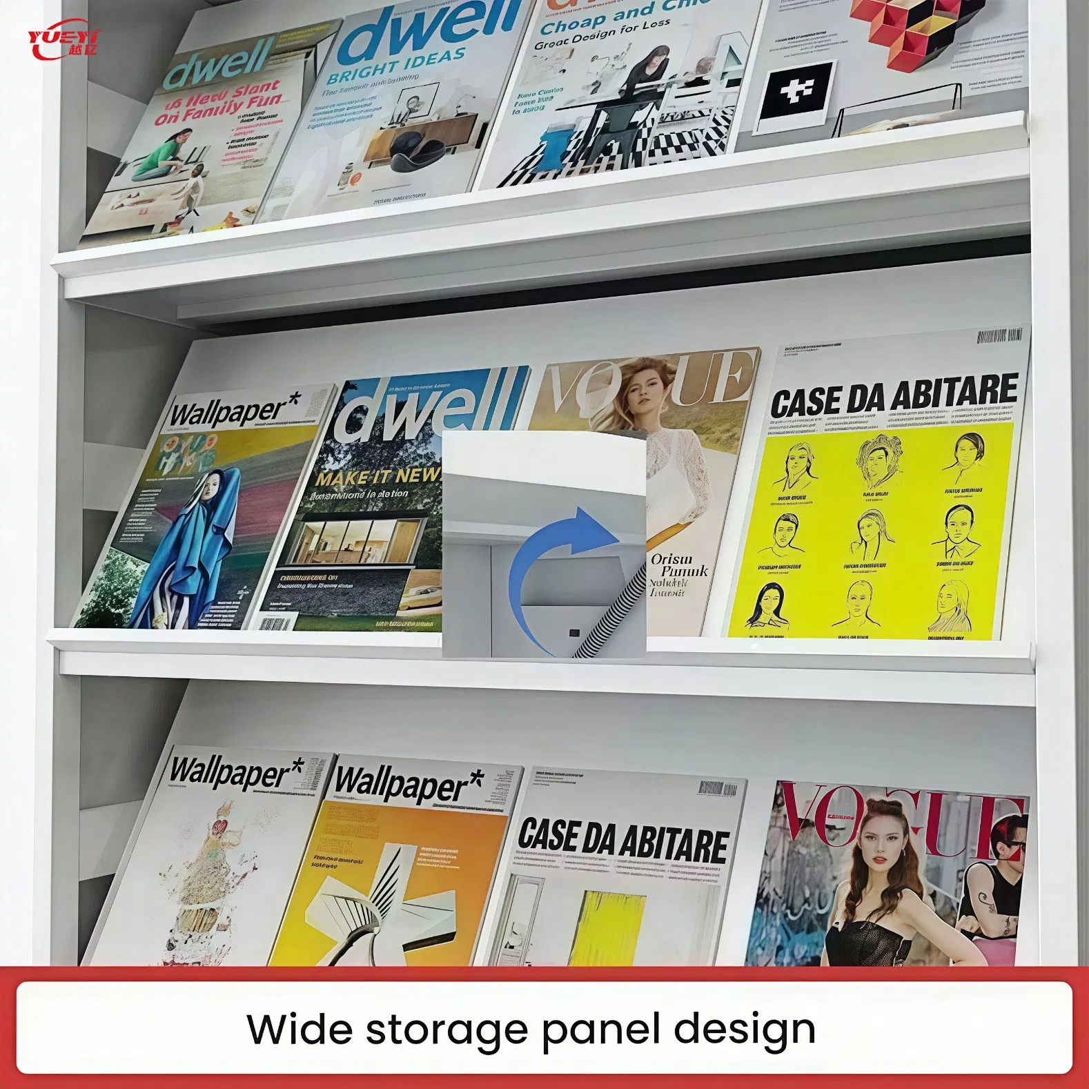 Shelving Single Sided Metal Steel Magazine Book Periodical Shelf Display Bookshelf Metal Display Rack