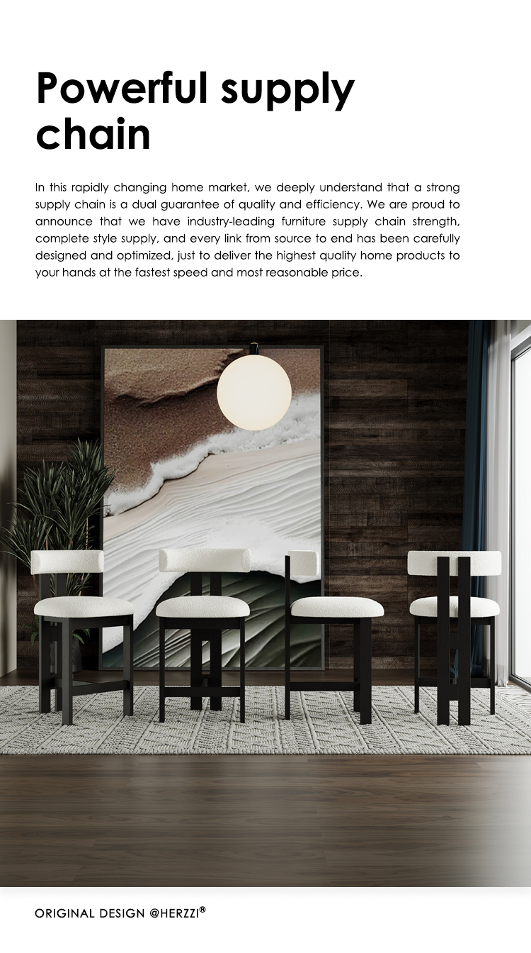 Nordic Luxury Solid Wood Bar Stools with Backrest Fixed Height Upholstered Counter Stools for Kitchen Bar