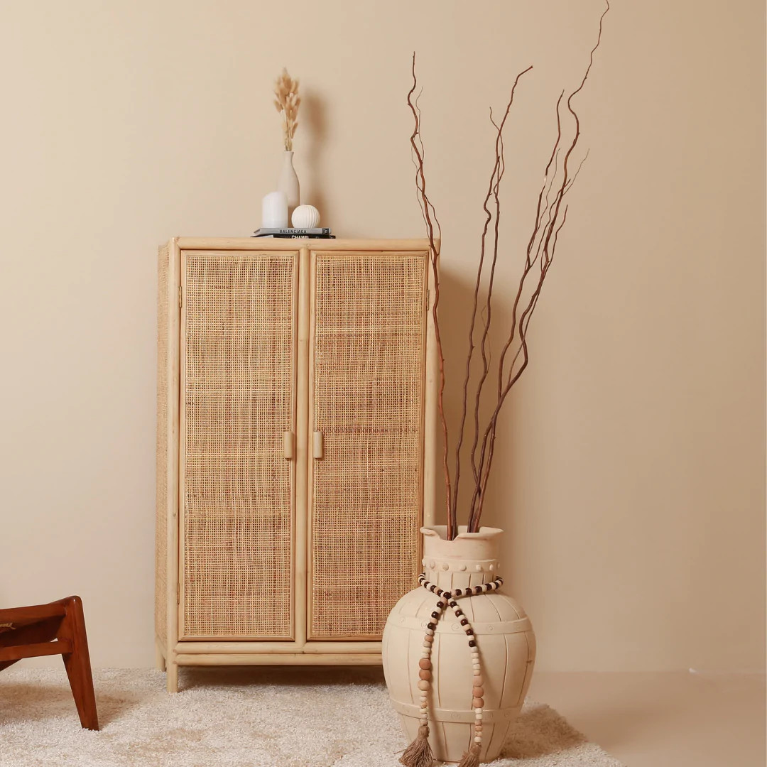Rattan Cabinet Close Up