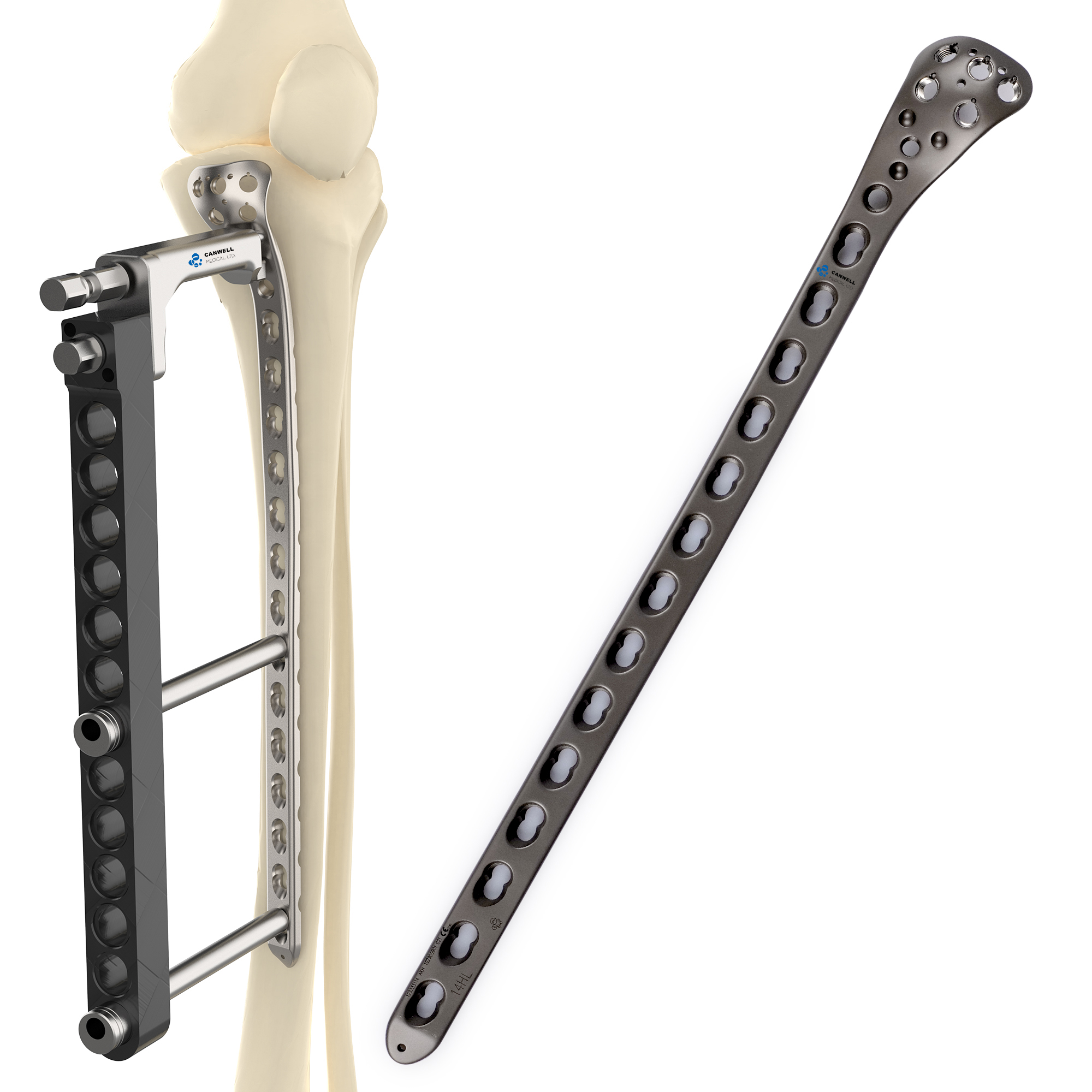 CANWELL Variable Angle Proximal Tibia Plate 3.5 mm Orthopedic Trauma Implant Bone Plate Titanium CE ISO
