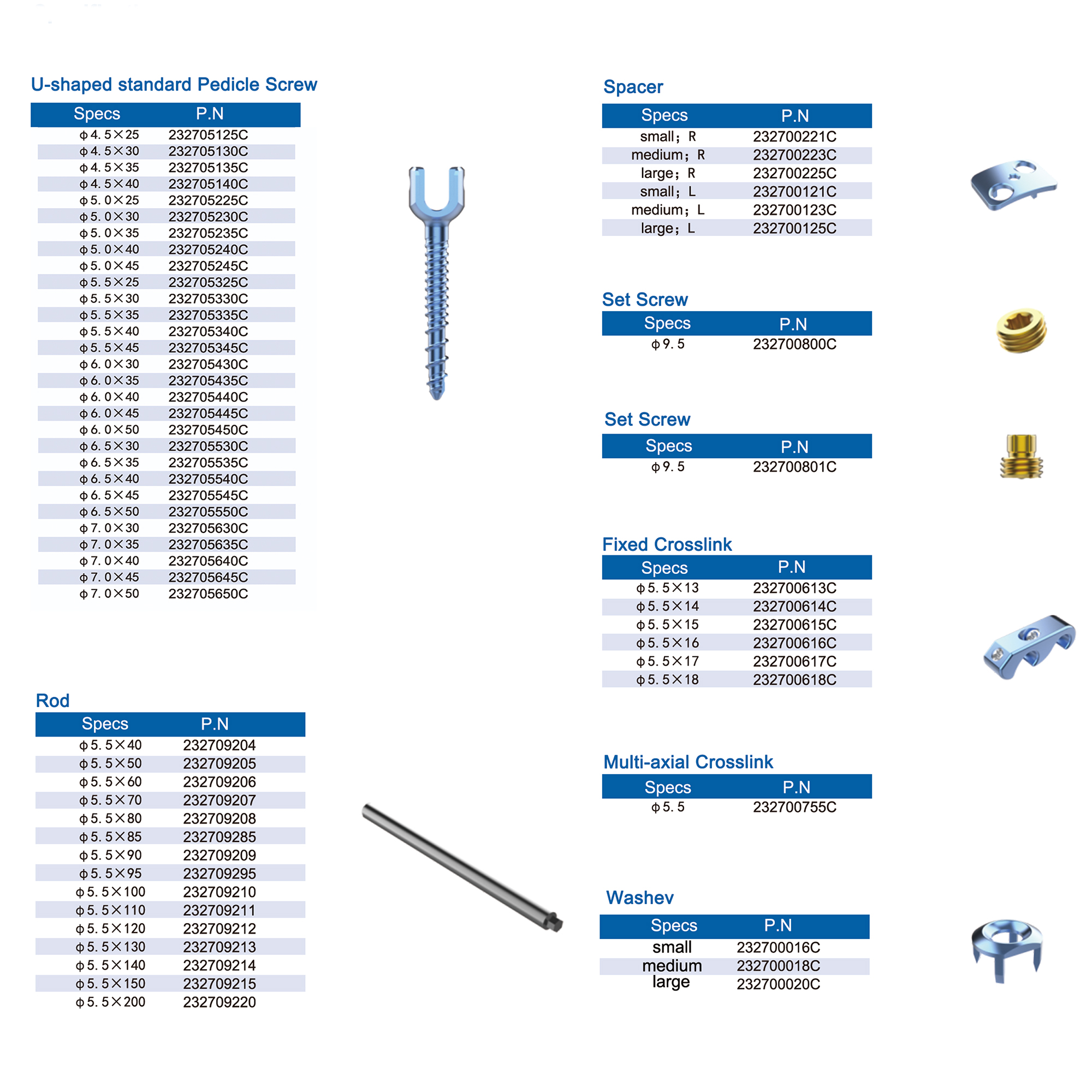 CANWELL Titanium Spine Mesh Cages Anterior Thoracolumbar Pedicle Screw Polyaxial Reduction Pedicle Spine Minimally Invasive