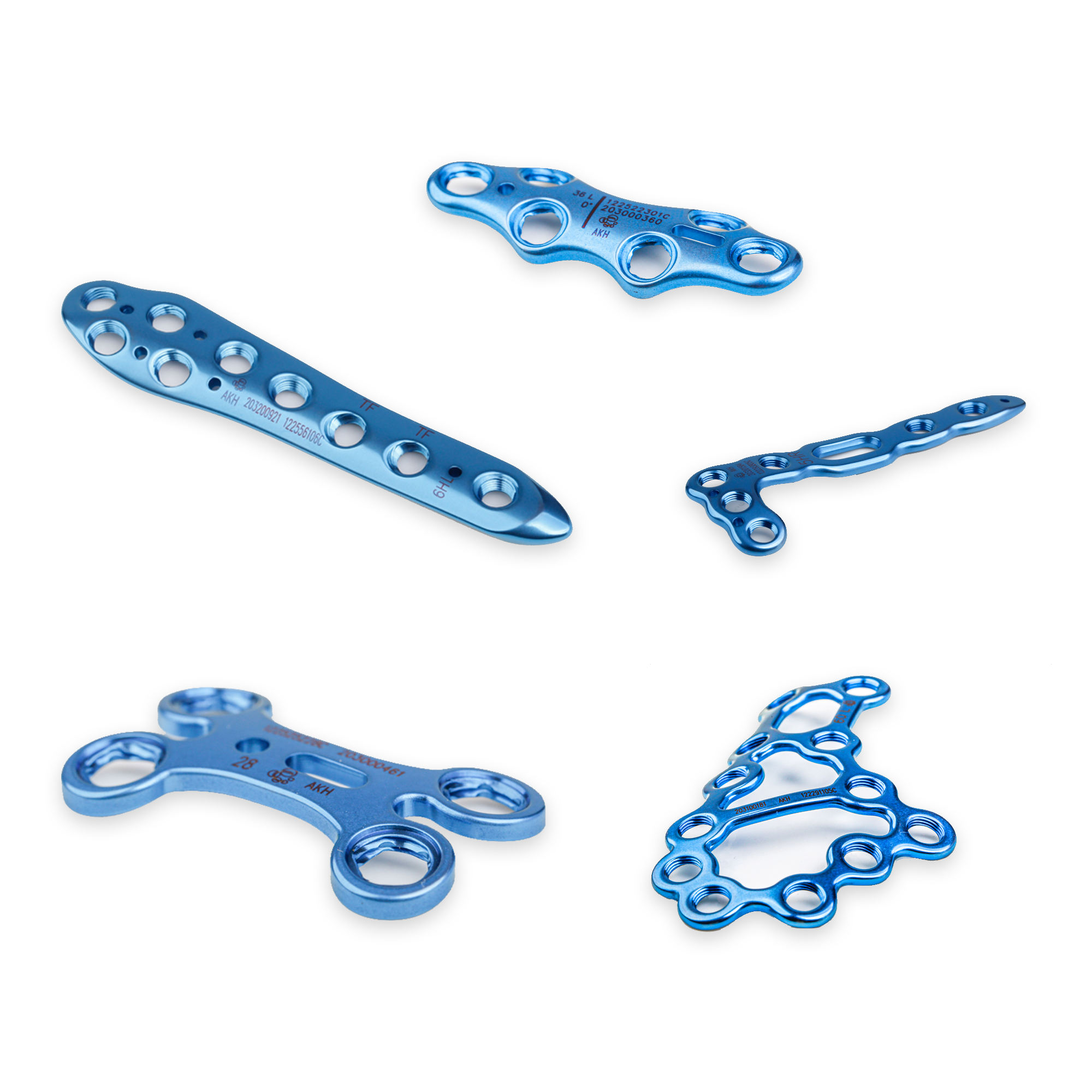 CANWELL Medical Supplies Orthopedic Titanium 2.7mm Ankle and Locking Foot Ankle X-Plate