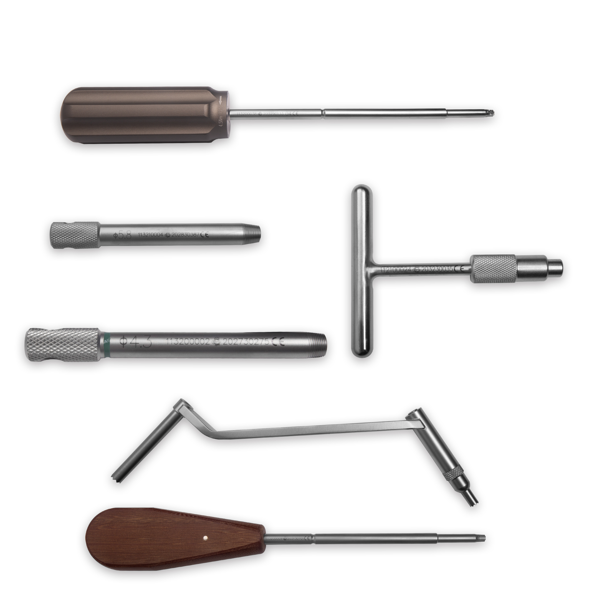 CANWELL Manual Titanium Orthopedic Trauma Instrument Set for Large Fragment Locking Plating System Bone Fixation Surgery