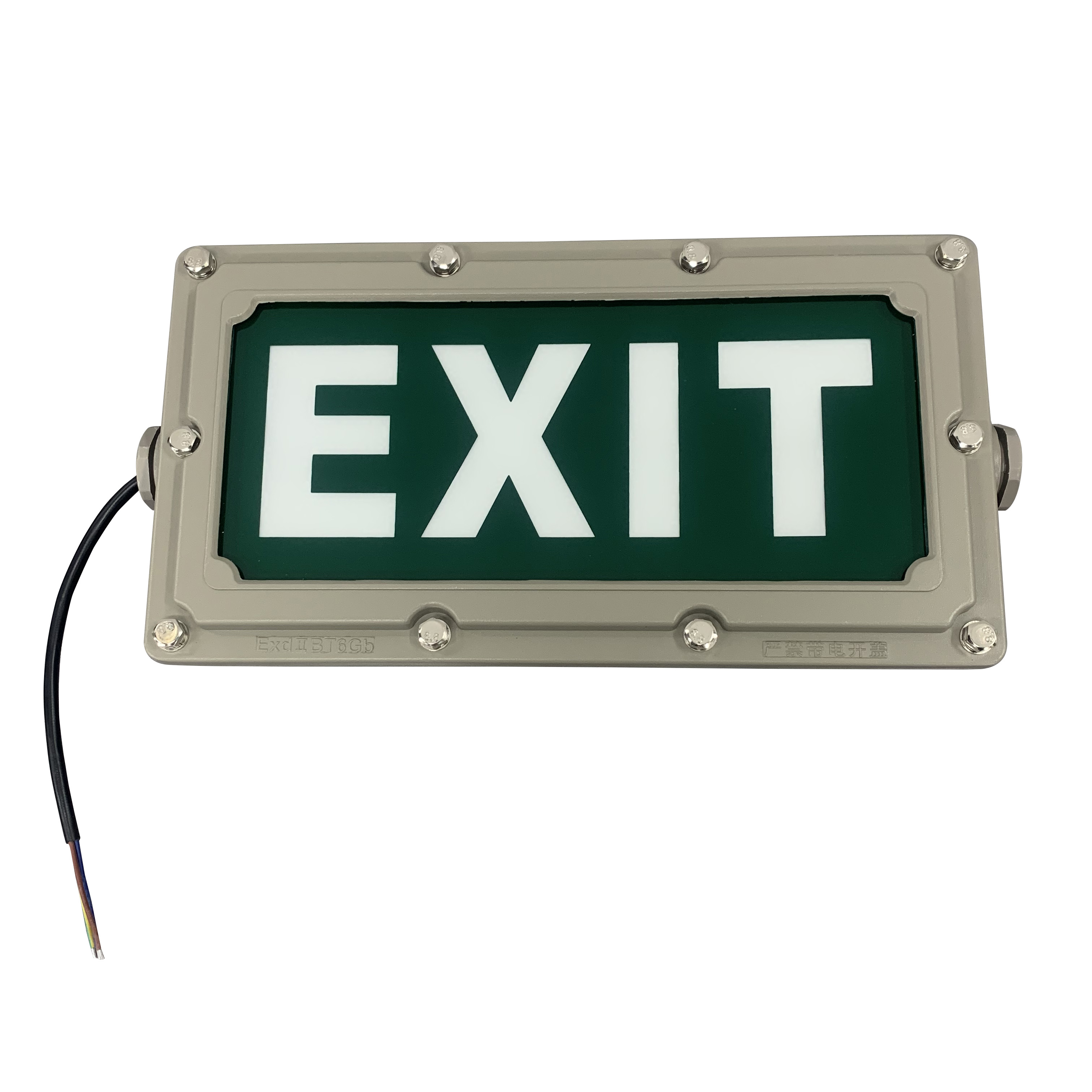 Atex Certificated 3W LED Explosion Proof Emergency Light Ni-Cd Battery Cold Rolled Steel Construction 2-Year Warranty Exit Sign