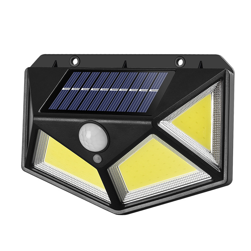 RTS 100 LED Waterproof Motion Sensor Super Bright Solar Wall Garden Lights for Yard Garage Outdoor Solar Security Light