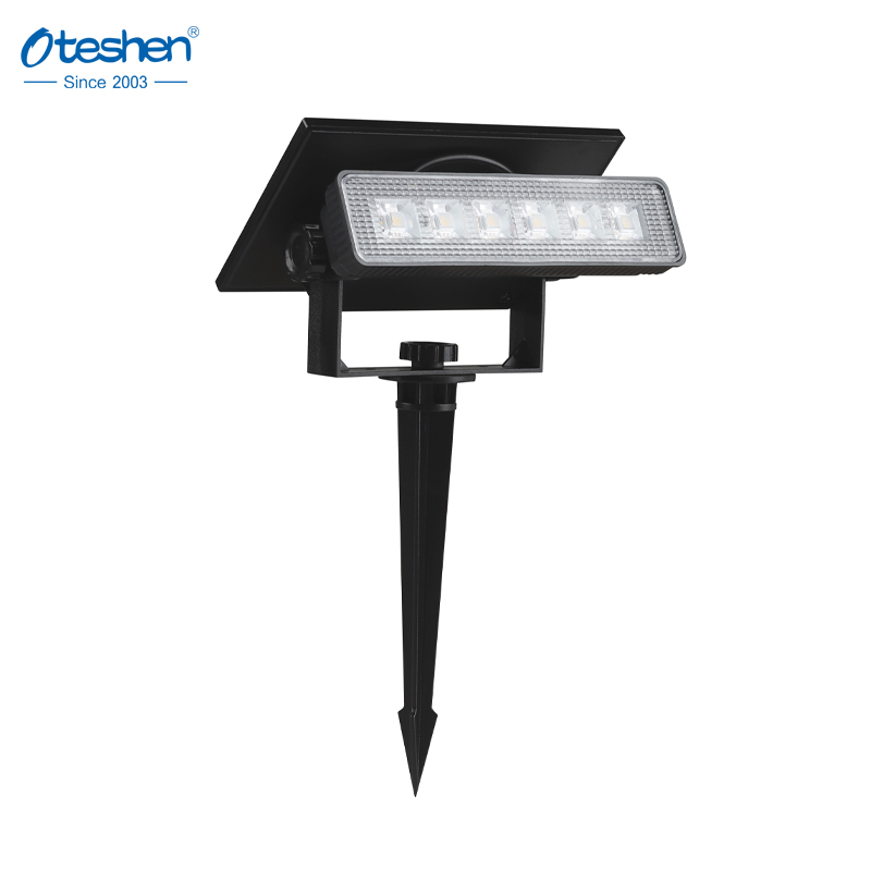 IP65 Waterproof Outdoor 0.9W 800lm LED Solar Garden Yard Stake Light Landscape Pathway Driveway Spotlight Spike 68 Beam Angle