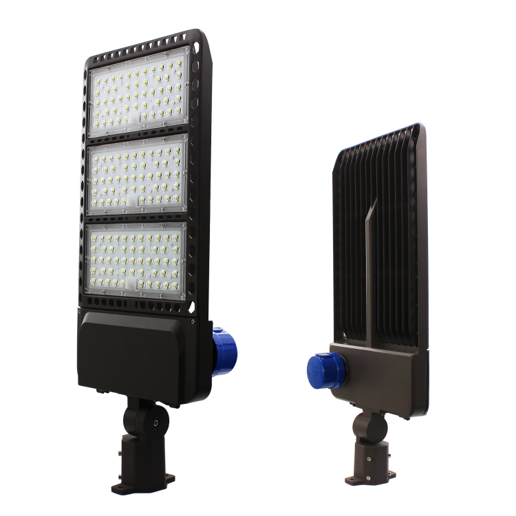 CETL DLC CE CB smart led shoebox street led fixture exterior 3 color cct 3watt switchable save stock 150w 200w parking lot led