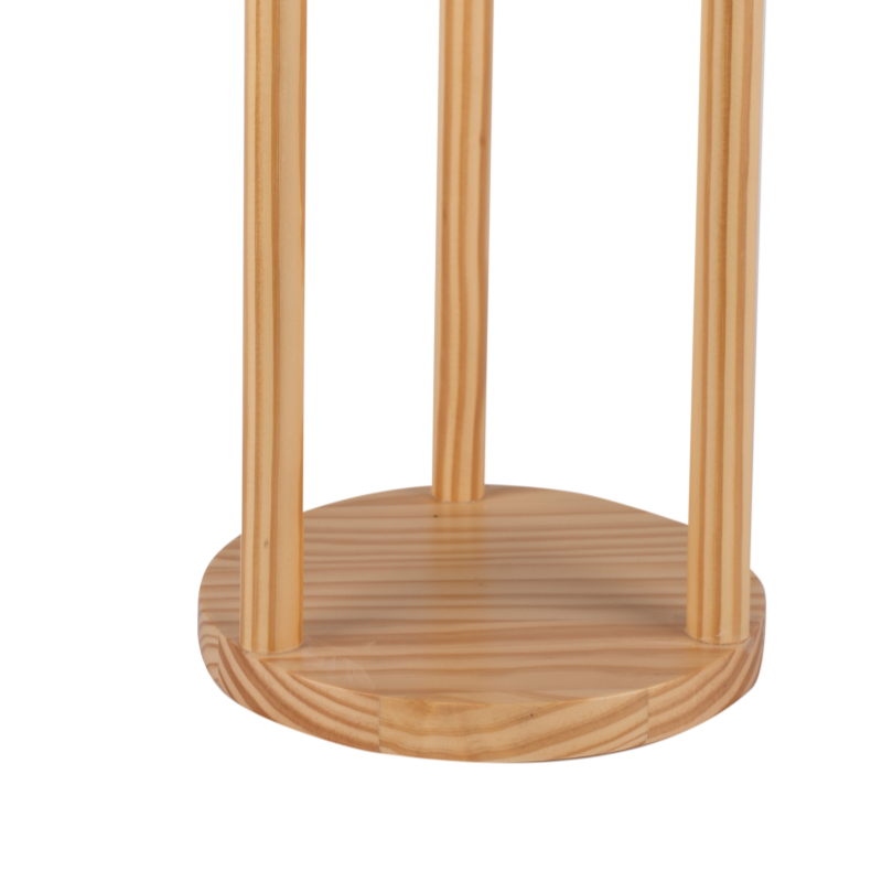 Solar Outdoor Garden Light with a Hanging Design, LED Lighting System, and a Lamp Frame Made of Natural Wooden Material