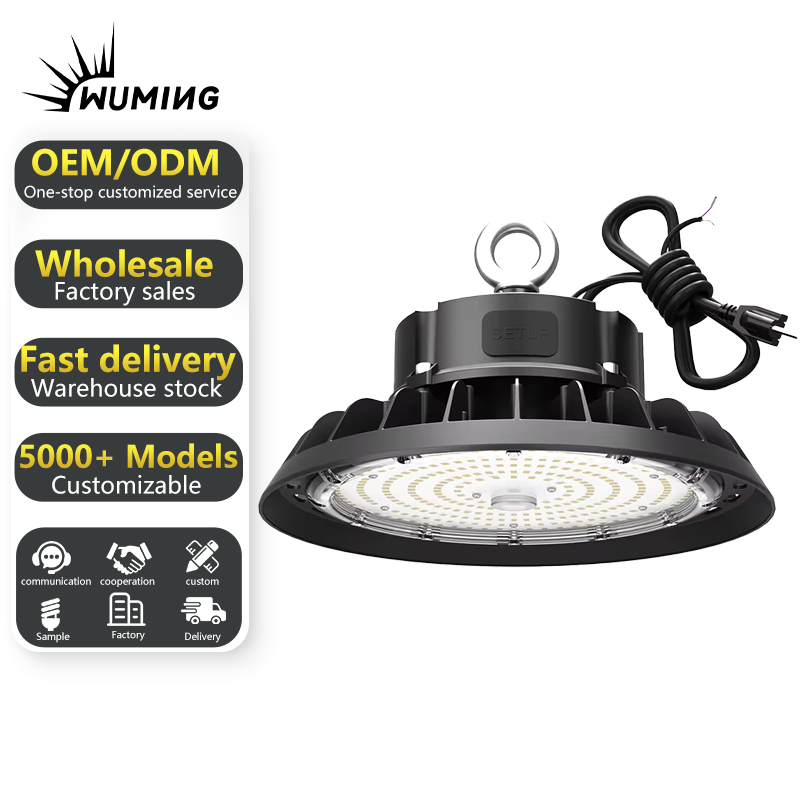 IP65 ETL Certified Industrial Stadium Warehouse UFO High Bay Light SMD2835 5000K 150W Multiple Options 100W-400W Durable Easy