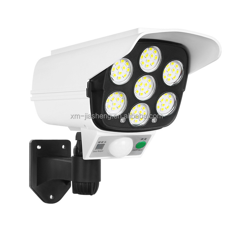 Outdoor Waterproof 77 LED Motion Sensor Anti-theft Simulation Solar Surveillance Monitor Wall Light for Courtyard,patio,garden