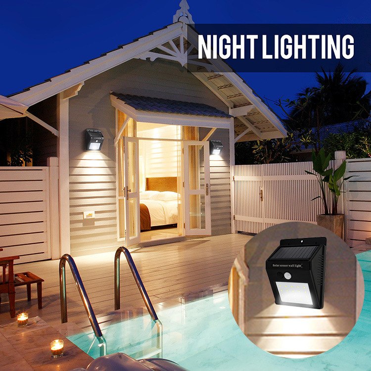 High Bright 20 LED Outdoor Solar Motion Sensor Wall Light