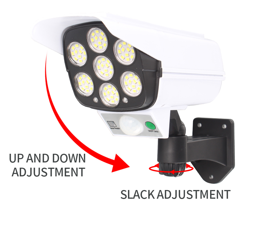 Solar Security LED Flood Light Outdoor Simulation Motion Sensor Wall Lamp Solar Surveillance Cameras Lights