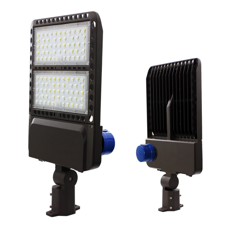 CETL DLC CE CB Smart led Shoebox street led Fixture Exterior 3 Color Cct 3watt Switchable Save Stock 150w 200w Parking Lot led