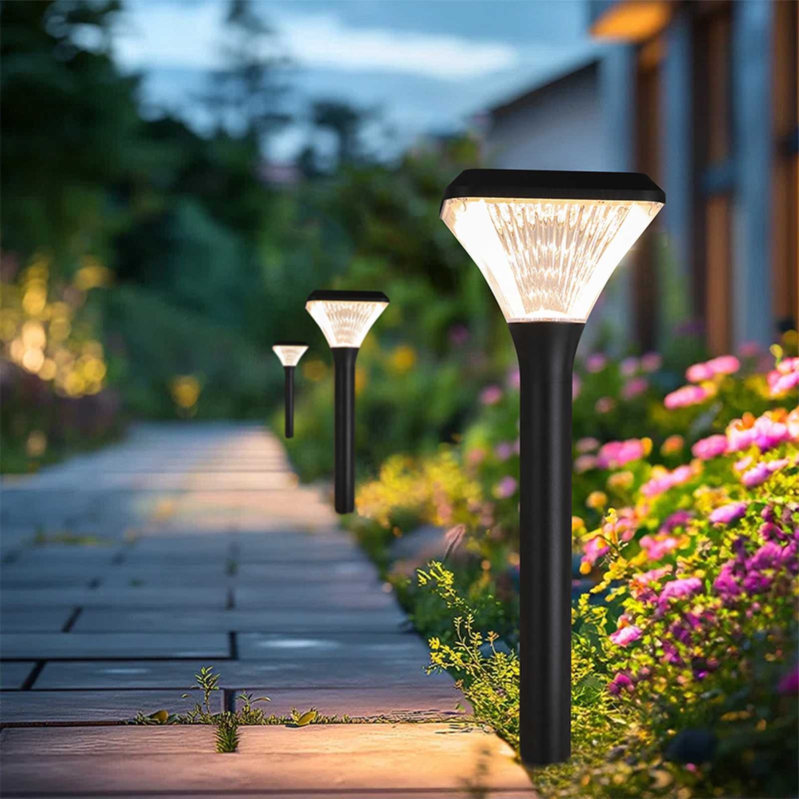 Outdoor Garden Waterproof LED Solar Lawn Light, Courtyard Staircase Garden Solar Light, Super Bright and Energy-saving