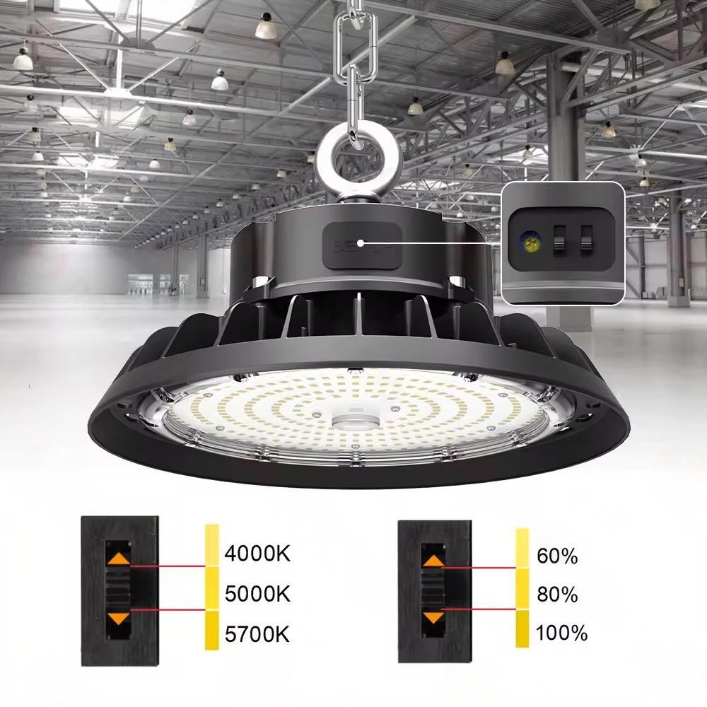 IP65 ETL Certified Industrial Stadium Warehouse UFO High Bay Light SMD2835 5000K 150W Multiple Options 100W-400W Durable Easy
