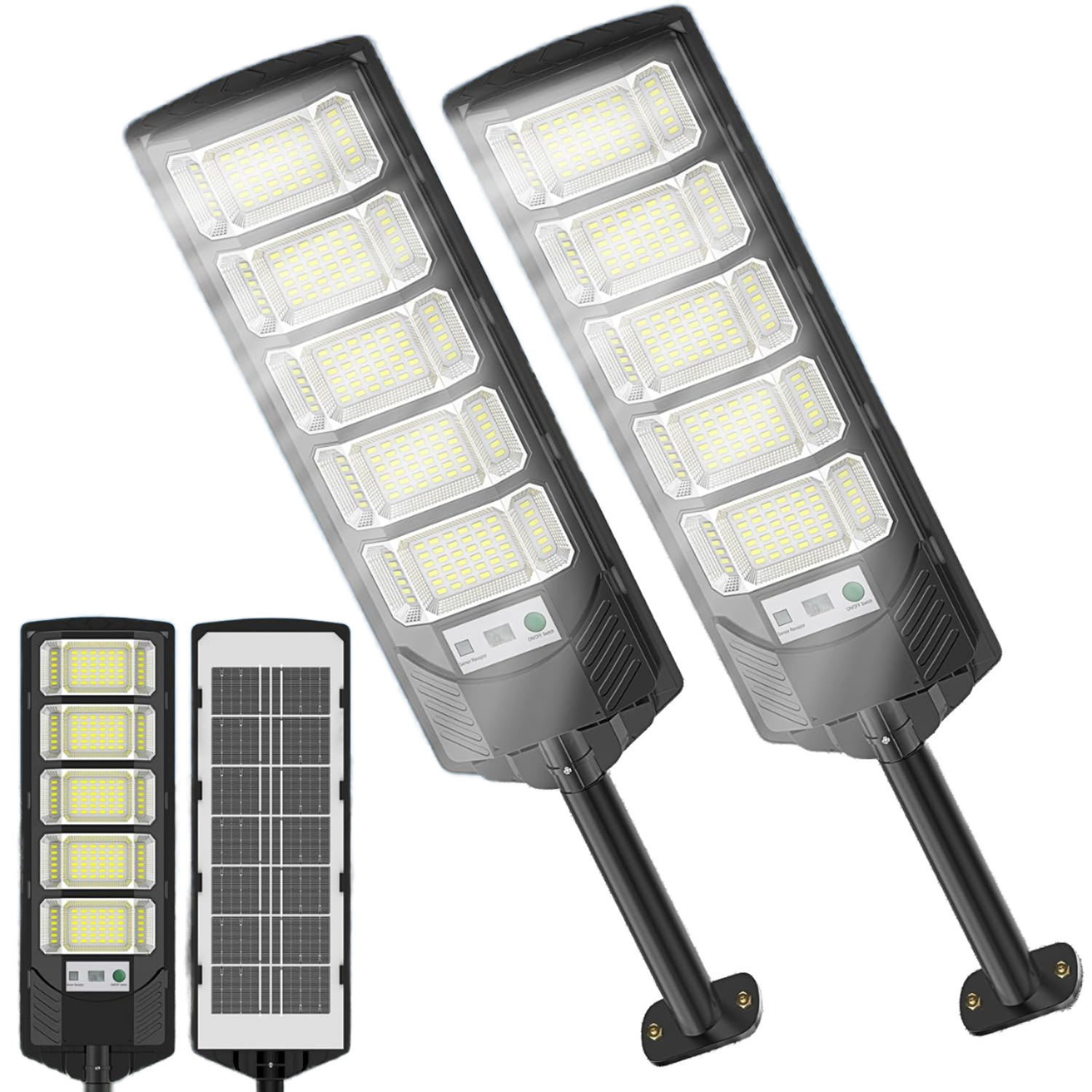 Super Bright 600W All-In-One IP66 Rated Outdoor Solar LED Street Light with Sensor Remote Durable Lighting Solution for Gardens