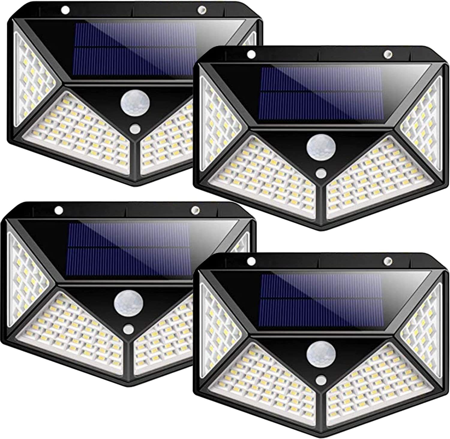 Outdoor 100LED Solar Lamp Motion Sensor Waterproof Sunlight Power Wall Garden Solar Light for Landscape