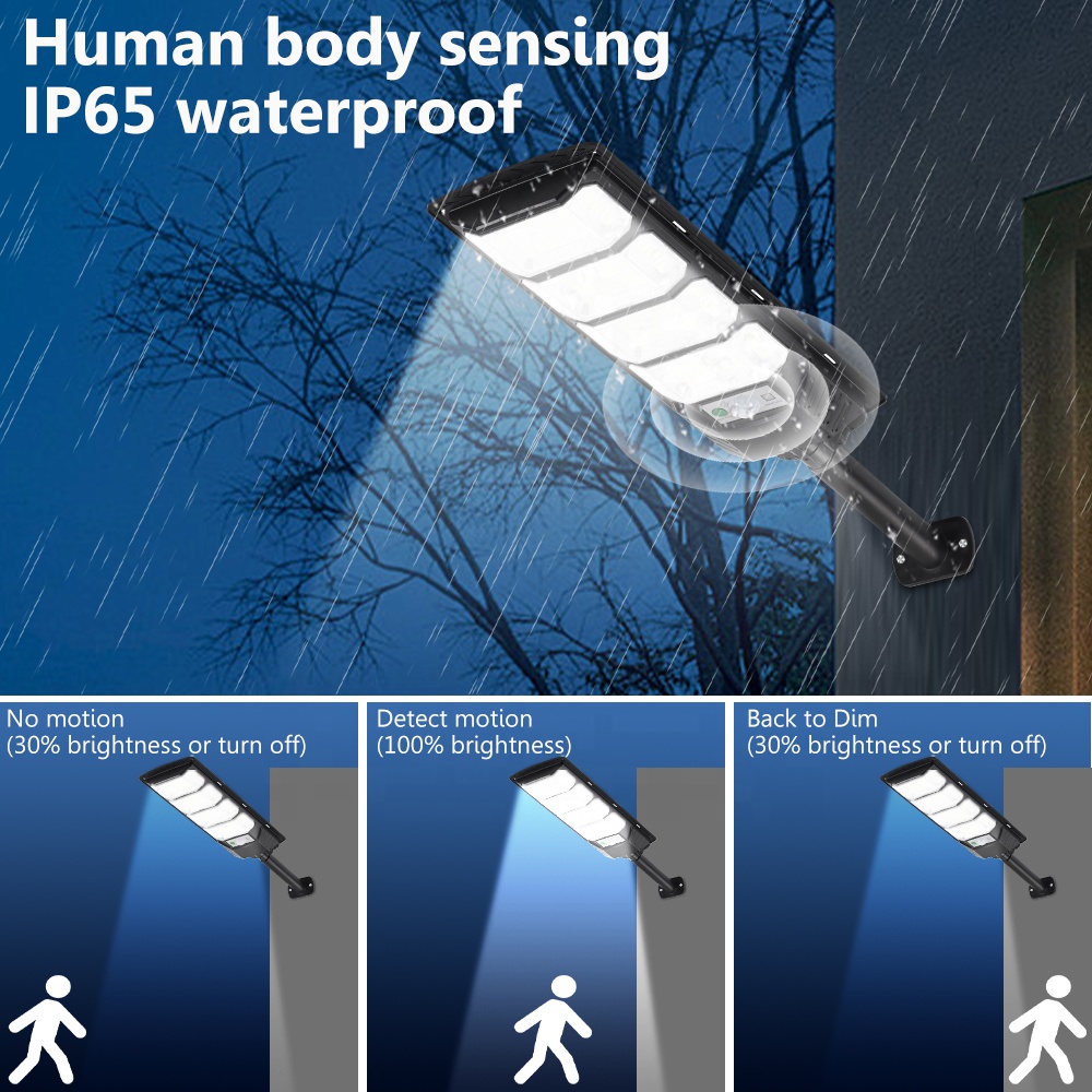 Outdoor IP65 Waterproof Solar Streetlight All in One Solar Led Street Light Lamp 200w 300w Motion Sensor LED Solar Street Light