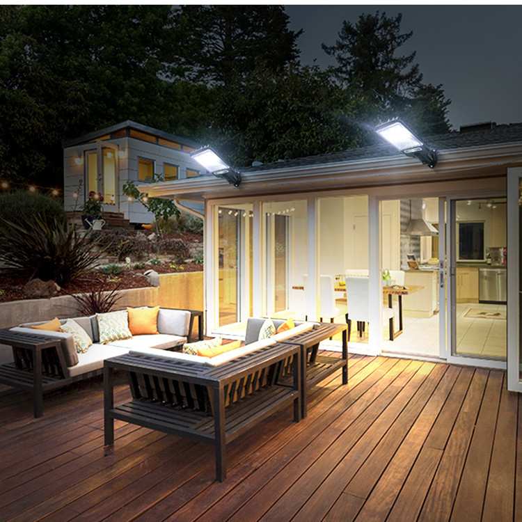 New Hot Cheap Price Led Solar Garden Light with Motion Sensor IP65 6000K Daylight CRI 90 180 Beam Angle Battery Included