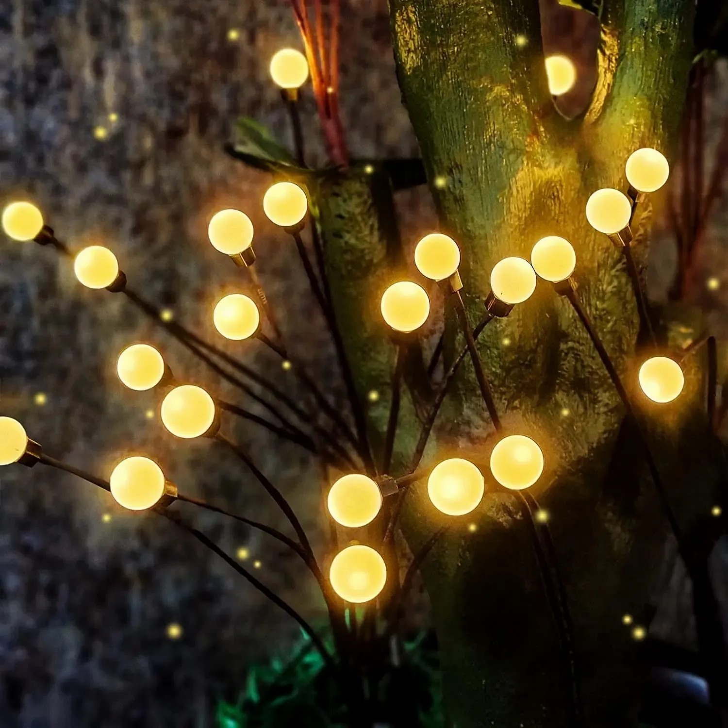 IP44 IP65 Waterproof Sun-Powered Firefly Solar Garden Light 70cm Pathway With 6 8 10 LED Landscape Patios Lawns Weddings Parties