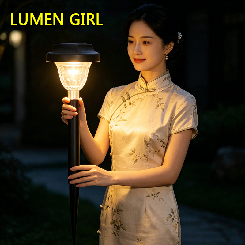 Solar Garden Path Lights IP65 Waterproof Outdoor LED with Wireless Control and Light Sensor Small Decoration
