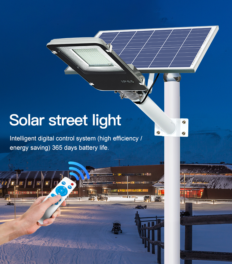 New Design Outdoor Aluminum IP66 Waterproof Solar LED Street Light Description 1