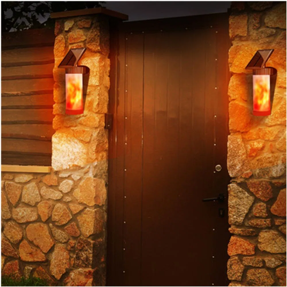 Wireless-Charging Solar White Wall Light for Smart Devices with USB Port