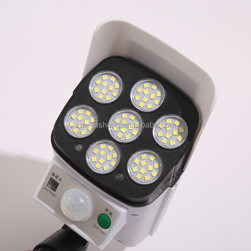 Outdoor Waterproof 77 LED Motion Sensor Anti-theft Simulation Solar Surveillance Monitor Wall Light for Courtyard,patio,garden