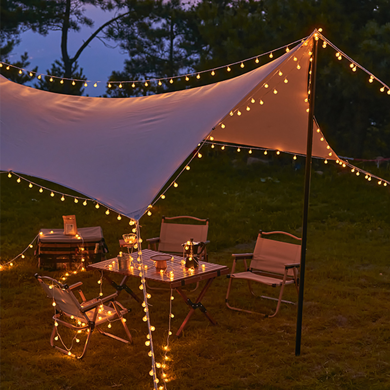 Christmas LED Colorful String Lights for Outdoor Camping IP44 Tent Canopy Ambient Lights Ins Star Birthday Decorations