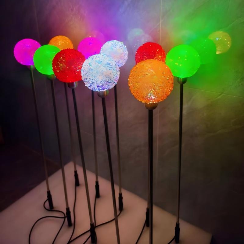 Solar Powered IP65 Waterproof Garden Stake Lights 10-20 Pack Optional LED Copper Wire Ball Lights Remote Control Outdoor Path