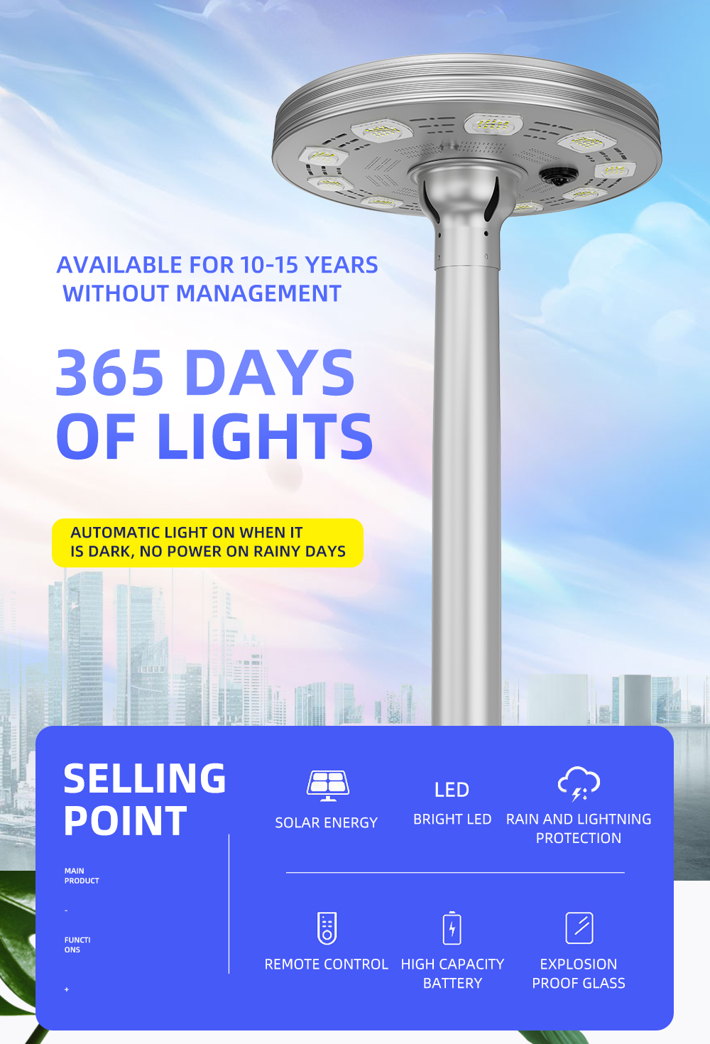 Solar street light product details 1