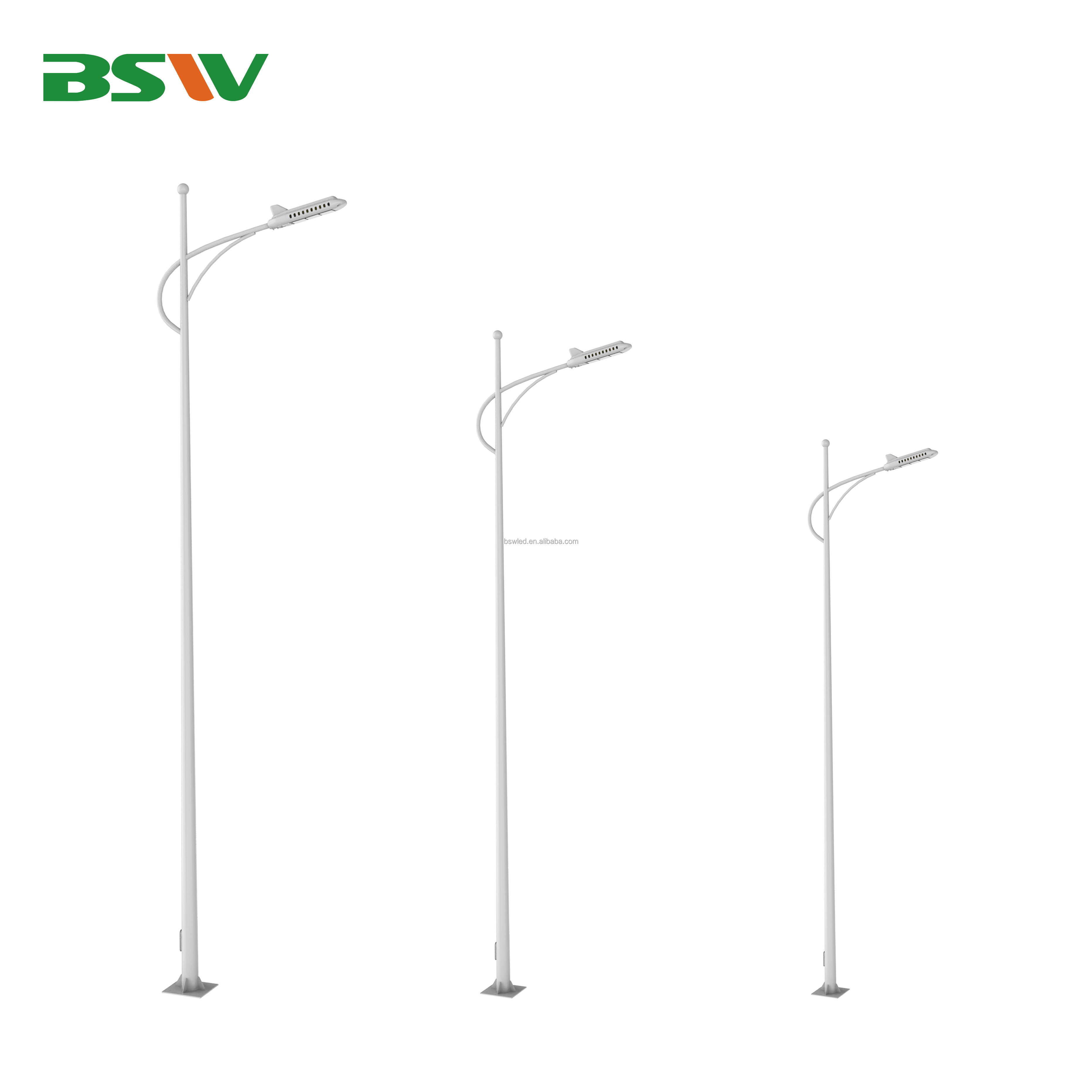 Light Lamp LED Solar Post Doubl Arm Pole for Road Traffic 6 Meters Lighting Outdoor Lights Road
