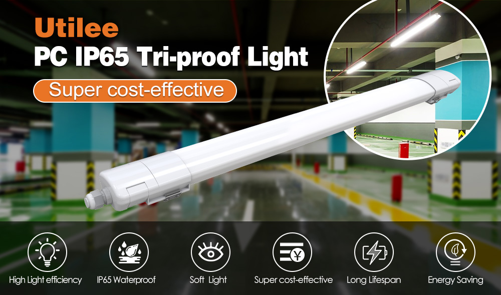 New Design Custom PC IP65 Linear Tri-proof Light 150lm/w Linkable Dimmable Led vapor Tight Light
